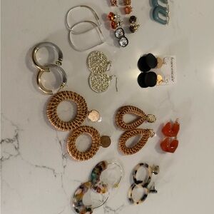 Elegant Gold and Silver Hoop Earrings